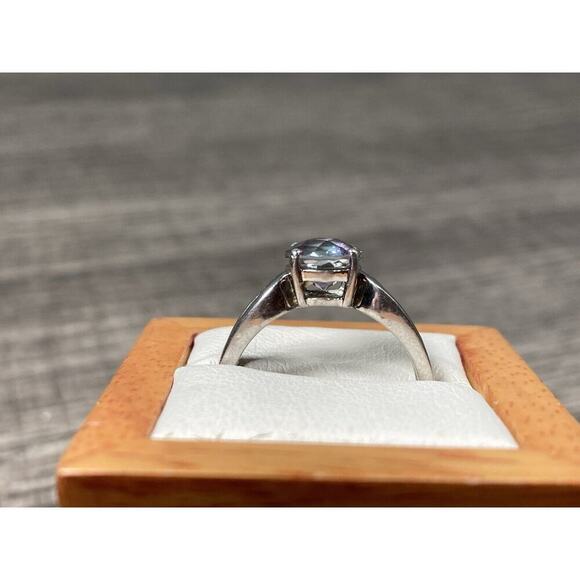 Vintage 925 Sterling Silver Mystic Topaz Ring Size 7 Designer Signed JH - Picture 4 of 9